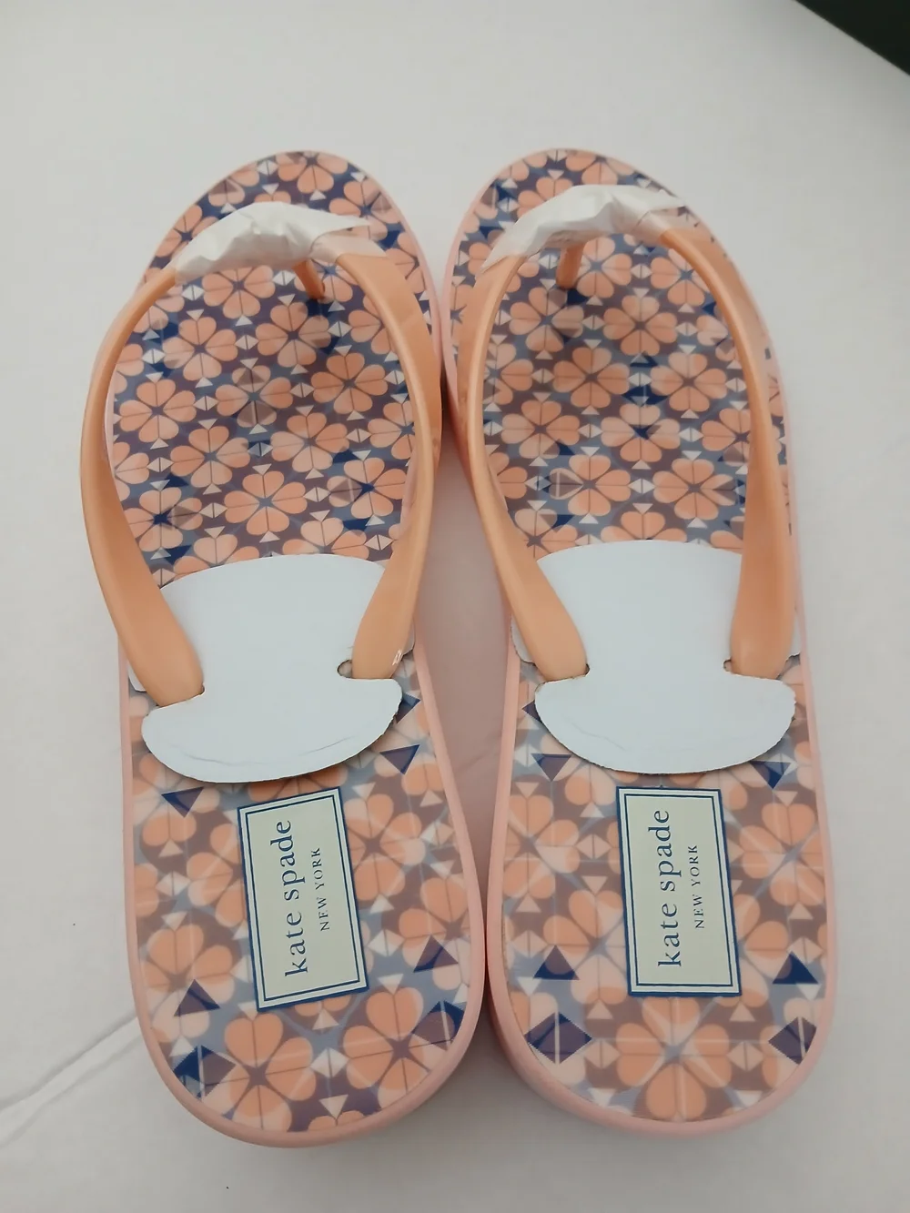 Kate Spade Floral Peach Flip Flop Sandals Size 11B New $30